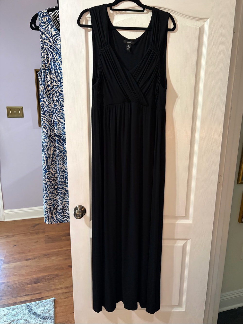 Alfani Sleeveless Black Modal Maxi Dress XL Mid weight